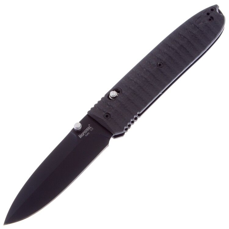 Нож Lion Steel Daghetta Black сталь D2 рукоять Carbon Fiber (L/8701 FC)