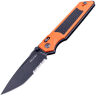 Нож Real Steel Sacra TAC Serrated blackwash сталь K110 рукоять Orange/Black G10 (7713OB)