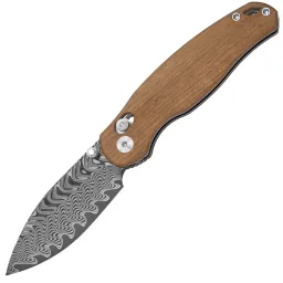 Нож Kizer Phoca CD сталь Damascus рукоять Mkuruti Wood