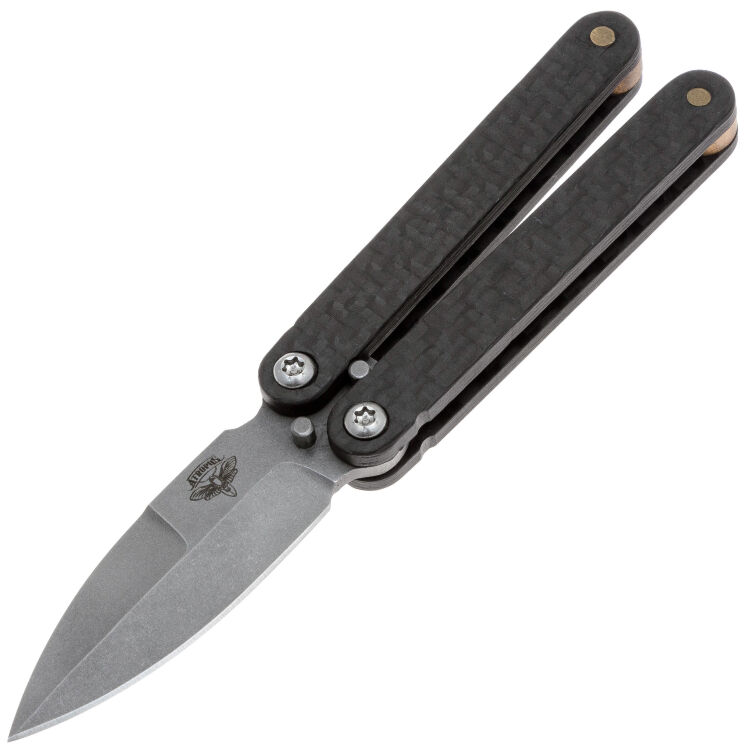 Нож-бабочка AtroposKnife Мерзавчик сталь AUS-8 рукоять Carbon Fiber