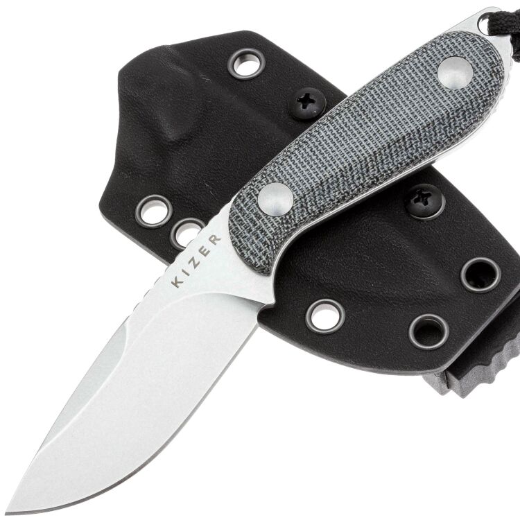 Нож Kizer Buddy stonewash сталь 14C28N рукоять Micarta