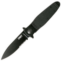 Нож CRKT Bombastic Black Serrated сталь 8Cr13MoV рукоять Steel/Nylon (K345KKS)