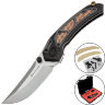 Нож Maxace BlackLight-01 сталь M390 рукоять PVD Titanium/Copper