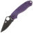 Нож Spyderco Para 3 DLC сталь Cru-Wear рукоять Purple G10 (C223GPPRBK)