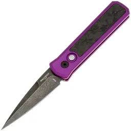 Нож Pro-Tech Godson DLC washed сталь CPM-20CV рукоять Purple Aluminium/Marble Carbon Fiber