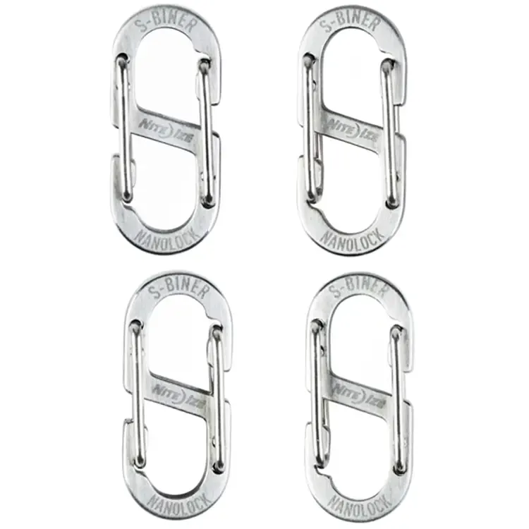 Карабин Nite Ize S-Biner NanoLock 4шт стальной (SBNL-11-4R7)