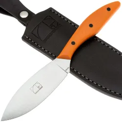 Нож Золотое Сечение Загадочная Лагерта конвекс сталь AUS-10Co рукоять Orange G10
