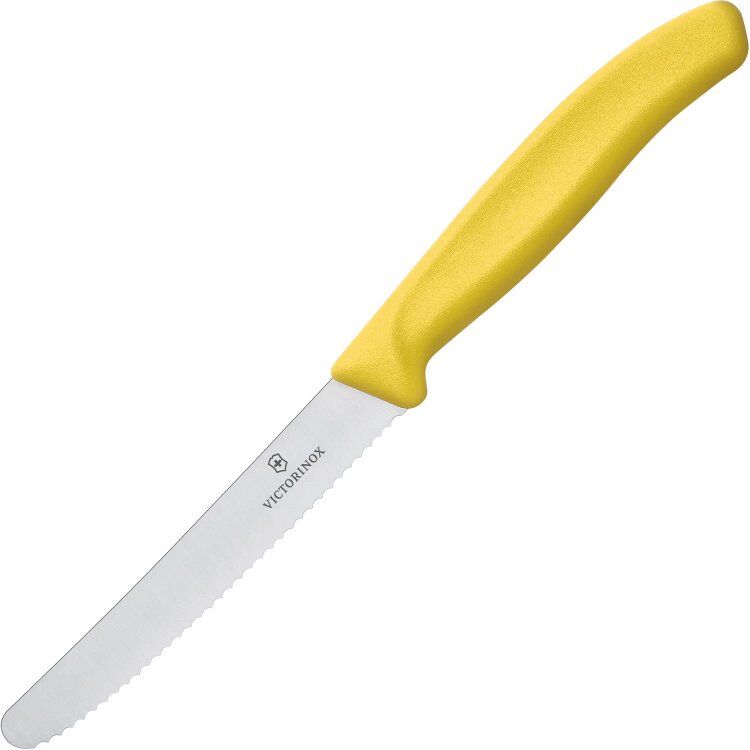 Нож кухонный Victorinox серрейтор для овощей желтый (6.7836.L118)