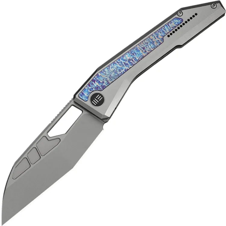 Нож WE Knife Inceptus grey stonewash сталь M390 рукоять Grey Titanium/Flamed Titanium