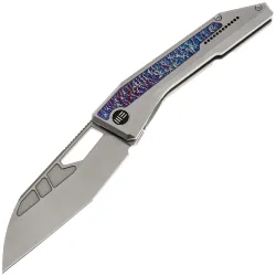 Нож WE Knife Inceptus grey stonewash сталь M390 рукоять Grey Titanium/Flamed Titanium