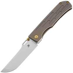 Нож Kansept Reedus stonewash сталь S35VN рукоять Bronze Titanium