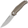 Нож Vanguard Atomic stonewash сталь M390 рукоять Pearl Bronze Titanium