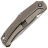 Нож Vanguard Atomic stonewash сталь M390 рукоять Pearl Bronze Titanium
