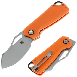 Нож Kristal Хоха сталь D2 Stonewashed рукоять Orange G10
