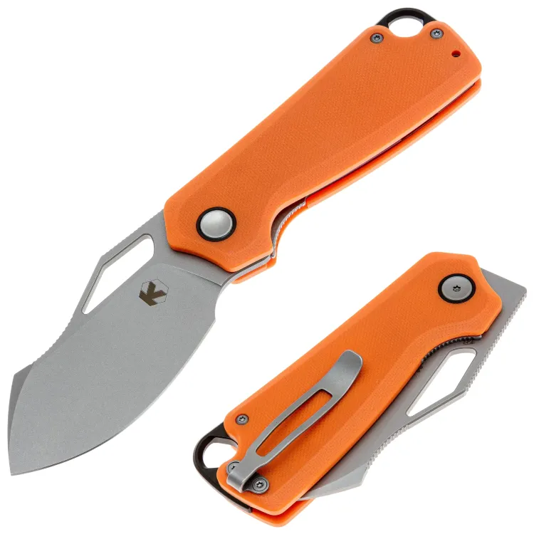Нож Kristal Хоха сталь D2 Stonewashed рукоять Orange G10