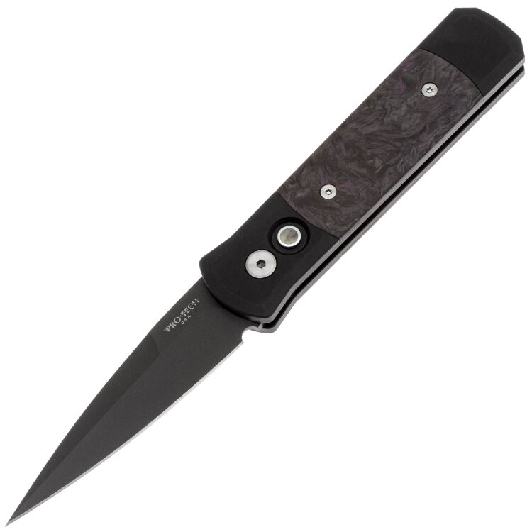 Нож Pro-Tech Godson DLC сталь 154CM рукоять Black Aluminium/Dark Matter Purple FatCarbon (7FC32)