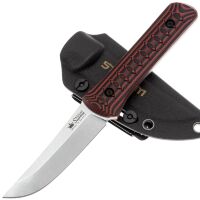 Нож Kizlyar Supreme Stream stonewash сталь N690 рукоять Red/Black G10