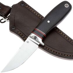 Нож Упертый сталь M398 рукоять микарта черная/G10 (Дедюхин Г.)