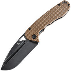 Нож Tenable Bömbur blackwash сталь D2 рукоять Frag Brown G10