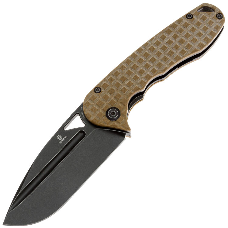Нож Tenable Bömbur blackwash сталь D2 рукоять Frag Brown G10