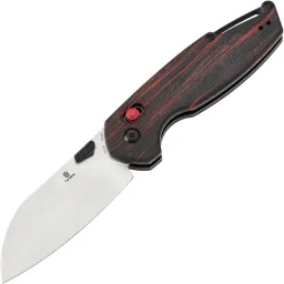 Нож Tenable Model 6 stonewash сталь 14C28N рукоять Black/Red G-mascus