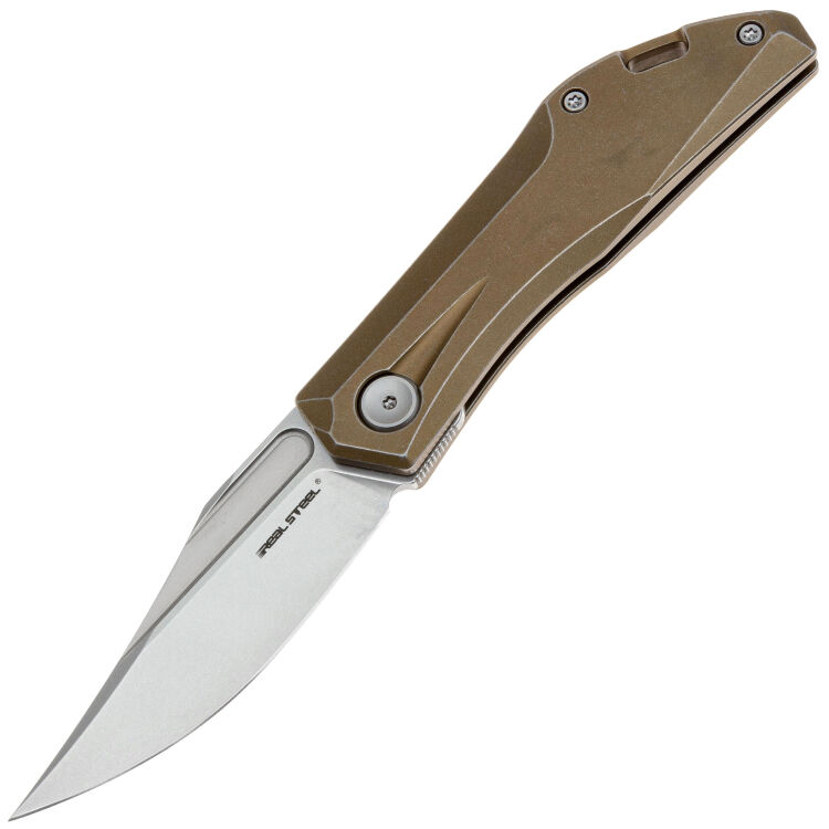 Нож Real Steel Ventus stonewash сталь N690 рукоять Titanium (7042)