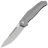 Нож Vanguard Atomic stonewash сталь M390 рукоять Steelgray Titanium