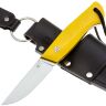 Нож 7 Ножей Клык малый сталь N690 рукоять Yellow G10