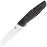 Нож Kansept Cru stonewash сталь S35VN рукоять Blackwash Titanium/Twill Carbon Fiber