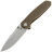 Нож Vanguard Esox satin сталь M390 рукоять Bronze Titanium