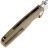 Нож Vanguard Esox satin сталь M390 рукоять Bronze Titanium