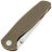 Нож Vanguard Esox satin сталь M390 рукоять Bronze Titanium