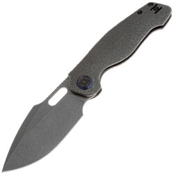 Нож Kunwu GRINGO stonewash сталь S390 рукоять Stonewash Honeydew Ti