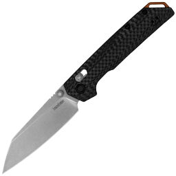 Нож Kershaw Iridium Reverse Tanto stonewashe cталь M390 рукоять Carbon Fiber (2038RCF)