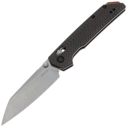 Нож Kershaw Iridium Reverse Tanto stonewashe cталь M390 рукоять Carbon Fiber (2038RCF)