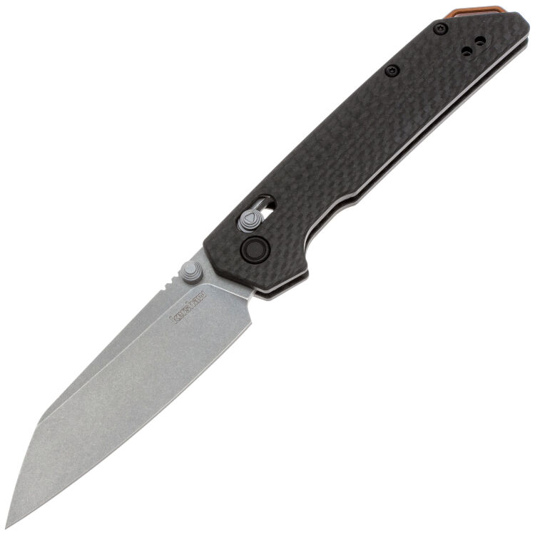 Нож Kershaw Iridium Reverse Tanto stonewashe cталь M390 рукоять Carbon Fiber (2038RCF)