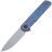 Нож WE Knife Charith beadblast сталь CPM-20CV рукоять Frag Blue Titanium (WE20056B-1)