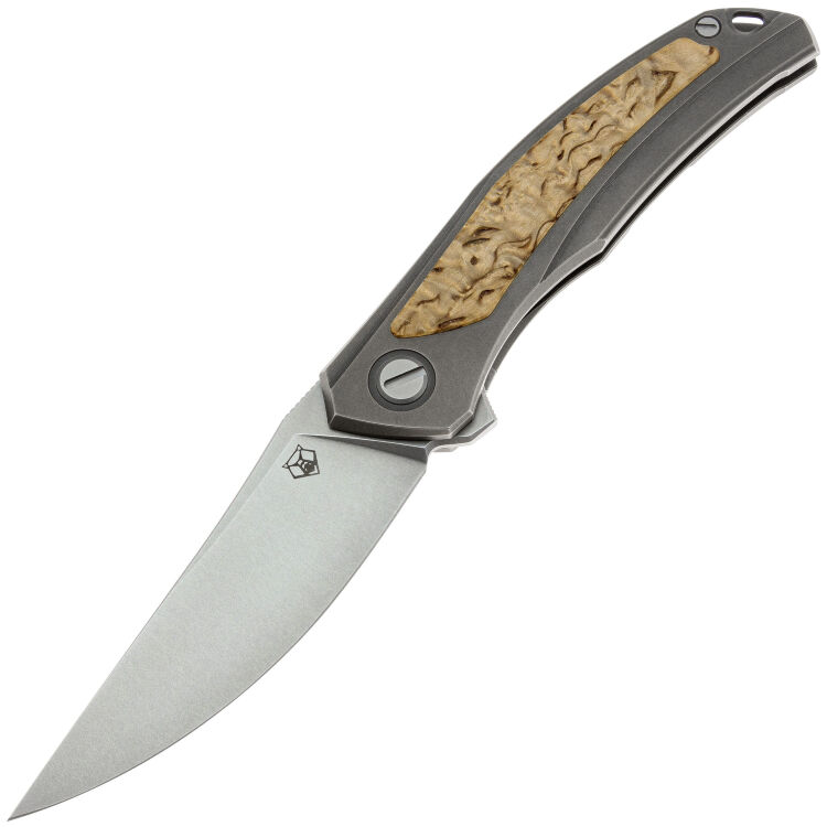 Нож Shirogorov Quantum Ursus сталь Cromax рукоять Ti/Curly Birch