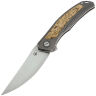 Нож Shirogorov Quantum Ursus сталь Cromax рукоять Ti/Curly Birch