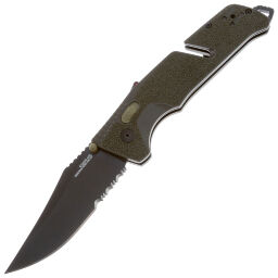Нож SOG Trident AT TiNi serrated сталь D2 рукоять Olive Drab GRN (11-12-11-41)