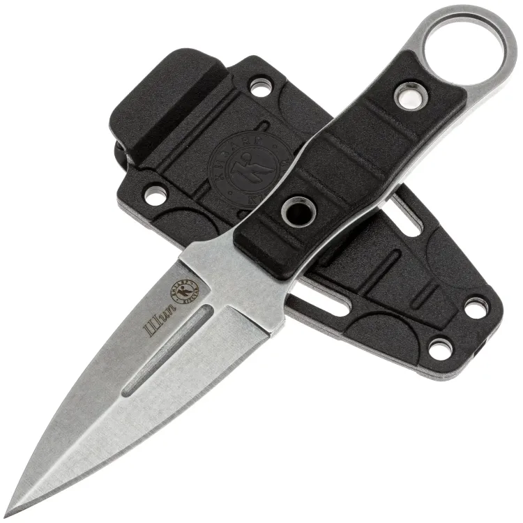 Нож Кизляр Шип стоунвош сталь AUS-8 рукоять ABS черный (015205)