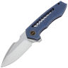 Нож WE Knife Harpen satin сталь CPM-20CV рукоять Blue Ti (WE23019-2)