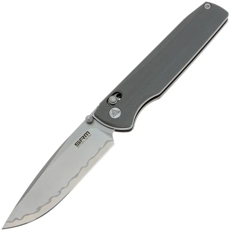 Нож SRM Terrier beadblast сталь 140Cr Laminated рукоять Grey G10 (258L-GK2)