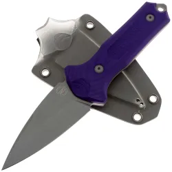 Нож 7 Ножей Страйт сталь N690 рукоять Violet G10