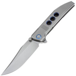 Нож WE Knife Ezinta beadblast сталь M390 рукоять Bead Blasted Titanium (WE22041-2)
