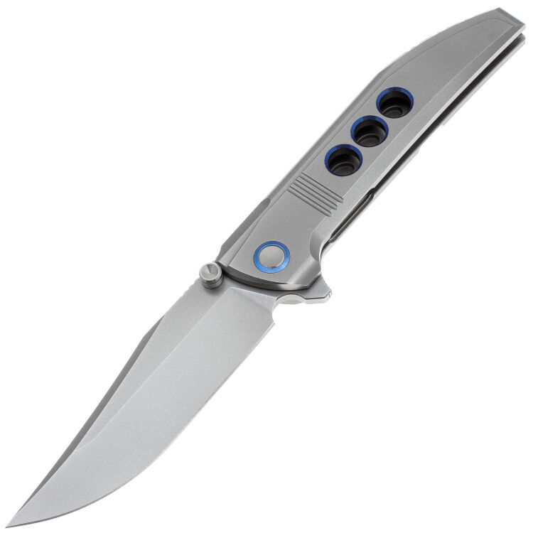 Нож WE Knife Ezinta beadblast сталь M390 рукоять Bead Blasted Titanium (WE22041-2)