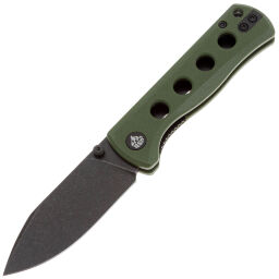 Нож QSP Canary Folder blackwash сталь 14C28N рукоять Green G10 (QS150-F2)