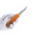 Нож Microtech Hera II Mini Recurve stonewash сталь M390MK рукоять Orange Aluminium (1705M-10OR)
