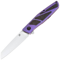 Нож Kansept Cru stonewash сталь S35VN рукоять Purple Titanium/Shred Carbon Fiber