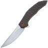 Нож WE Knife Merata satin сталь CPM-20CV рукоять Tiger Stripe Flamed Titanium (WE22008A-3)